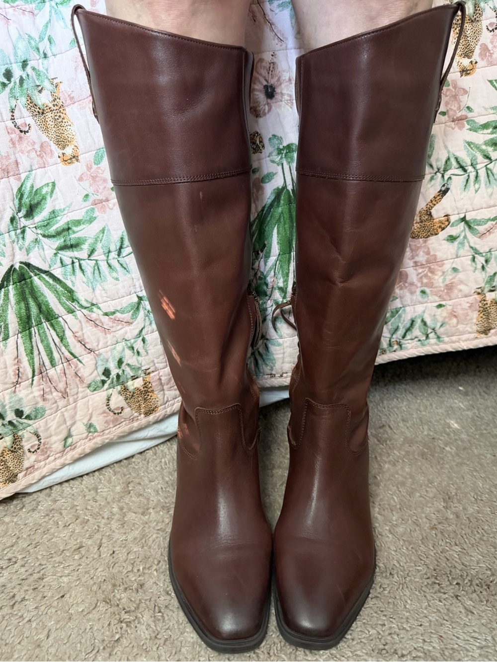 Sam Edelman Women's Knee High Leather Boots in Brown
